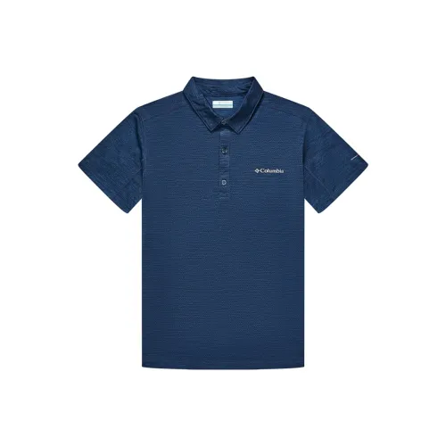 Columbia Polo Shirts Men Blue