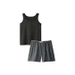 [Slim Shoulder]Black+[Boxer Shorts]Black Sand