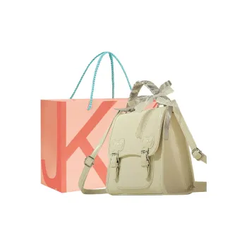 JANE KLAIN Synthetic Leather Backpack Women's White/Silver/Pink/Black