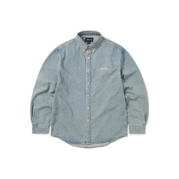 Thisisneverthat SS24 Ultras Collection Washed Denim Shirt Washed Blue Shirt Unisex Washed Blue