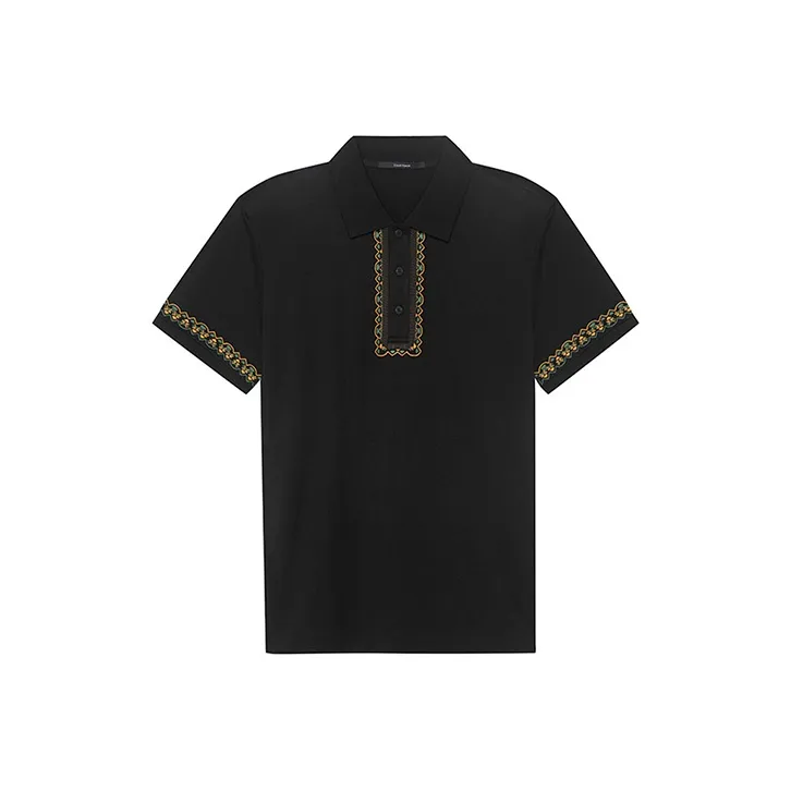 DAVID NAMAN Polo Shirt Men's Black-0