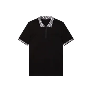 DAVID NAMAN Polo Shirts Men Black