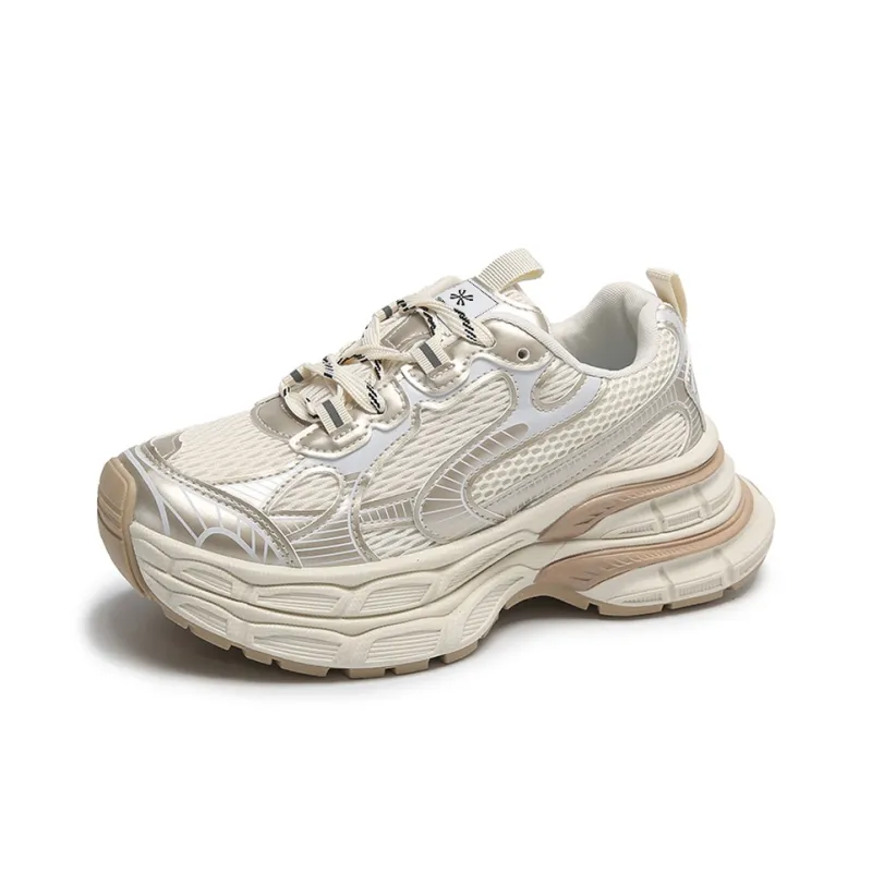YUZHAOLIN Anti-Slip And Wear-Resistant Height Increasing Low-Top Chunky Sneakers Women's-25