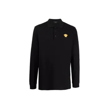 VERSACE Polo Shirts Men Black