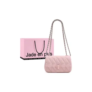 Jade En Plus PU Handbag, Shoulder Bag Medium Size Women's Rose Pink/Mint Green/Gardenia White/Frosted Black