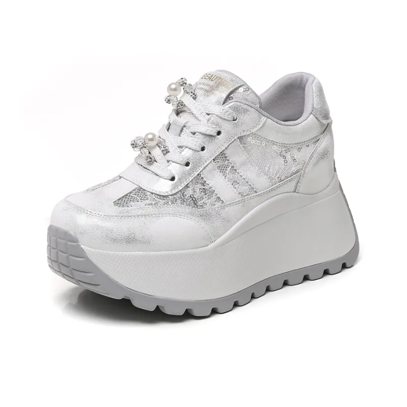 NRDROFFICIAL Cushioning Abrasion Resistant Breathable Low Top Chunky Sneakers Women's-0