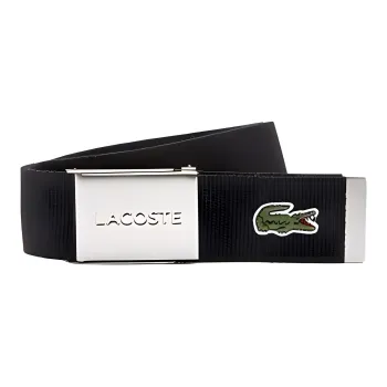 LACOSTE Polyester Belt Men's Black Width 4cm