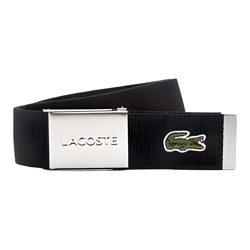 LACOSTE Polyester Belt Men's Black Width 4cm-0