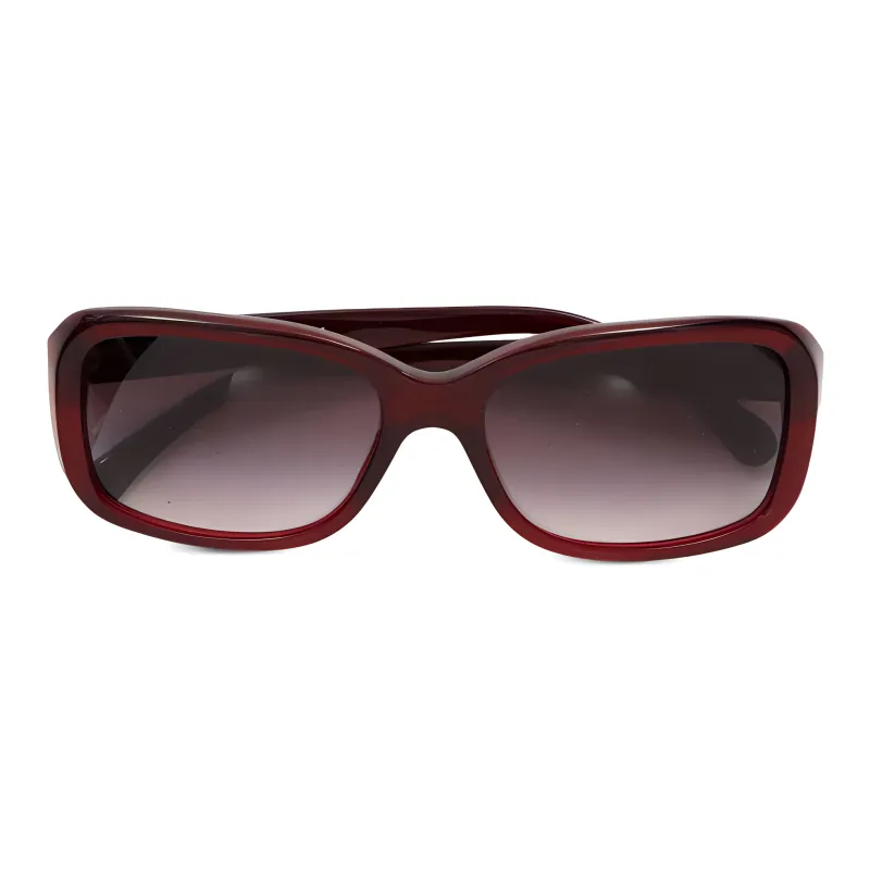 CHANEL Pre-Owned 2000s Camellia Print Rectangle-framed Sunglasses-1