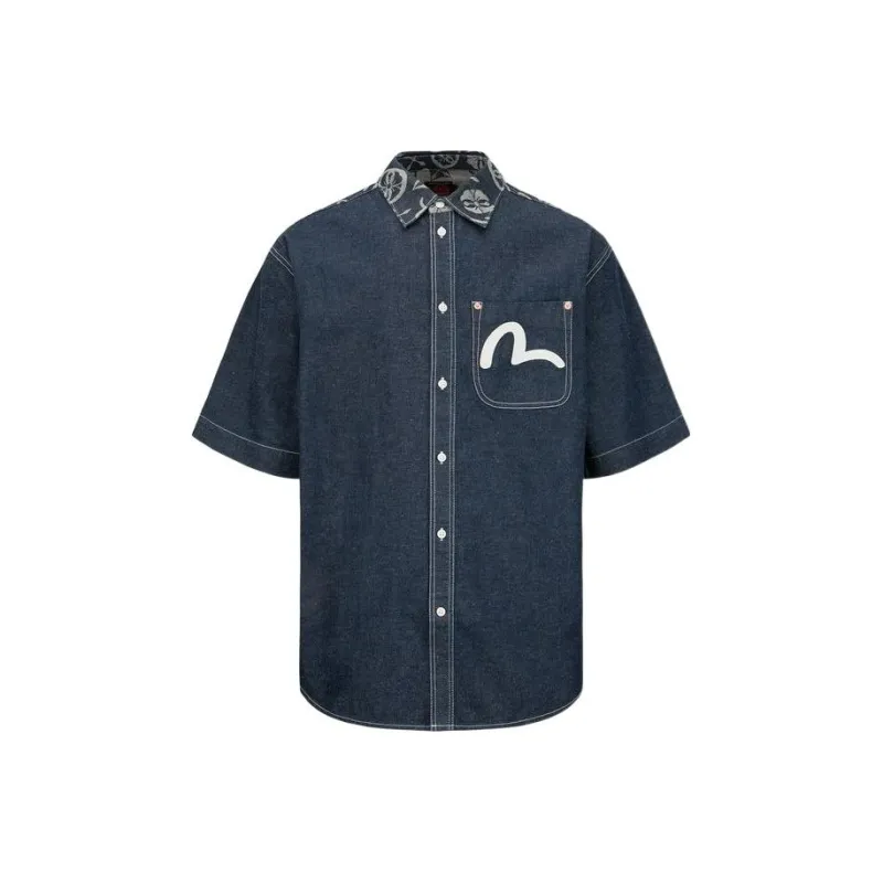 EVISU Shirts Men Denim Blue-0
