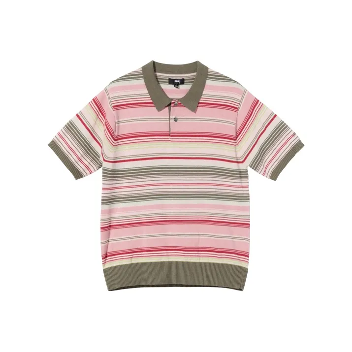 Stussy Polo Shirts Unisex Pink-0