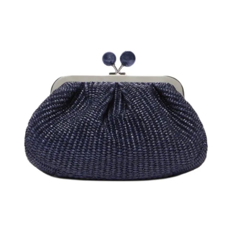 WEEKEND MaxMara Pasticcino Cotton Clutch Small Size Women's Dark Purple-2