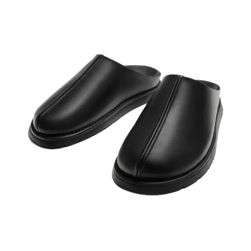 ZARA Abrasion Resistant Wrap toe Slippers Men's Black-1