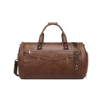 VIHUS PU Travel Bag Unisex Brown