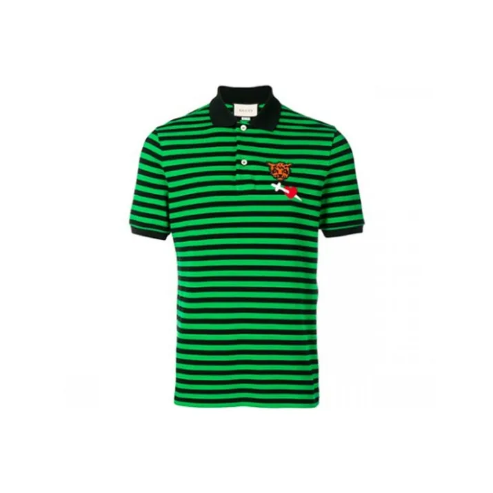 GUCCI Polo Shirts Men Green-0