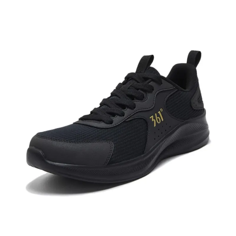 361° Cushioning Slip Resistant Low Top Casual Running Shoes Men's Obsidian Black-1