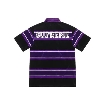 Supreme Stripe Velour Polo