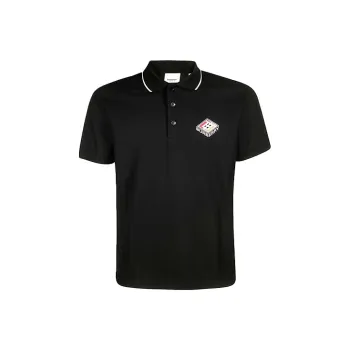 Burberry Embroidered Graphic Logo Polo Shirt