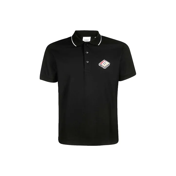 Burberry Embroidered Graphic Logo Polo Shirt-0