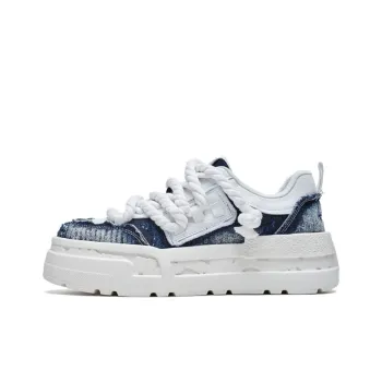 FAIRWHALE Cushioning, Abrasion Resistant, Breathable, Height Increasing Low Top Skateboard Shoes Men's Bruce Blue
