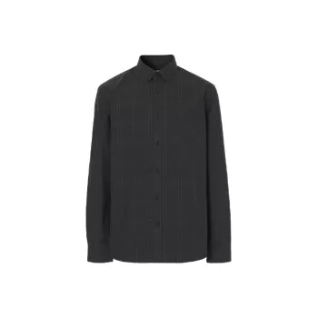 Burberry Shirt Men's Dark Charcoal Gray