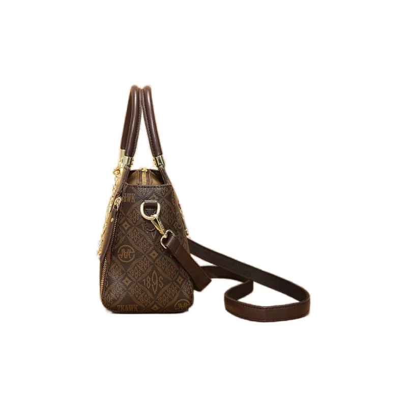 Weymond Artificial Leather Crossbody One Shoulder Handbag Women's Ecru/Earth Yellow/Coffee-4