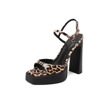 Schilling One Strap Sandals 13cm Women's Leopard Print
