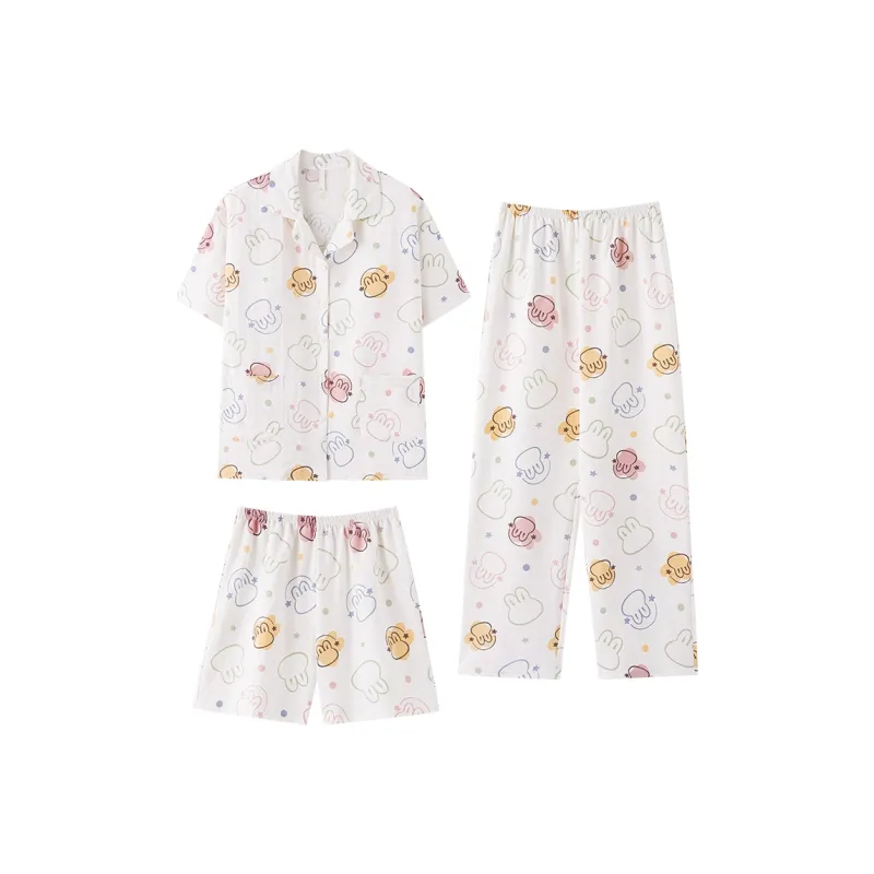 WANANNI Pajama Set Women's White-0