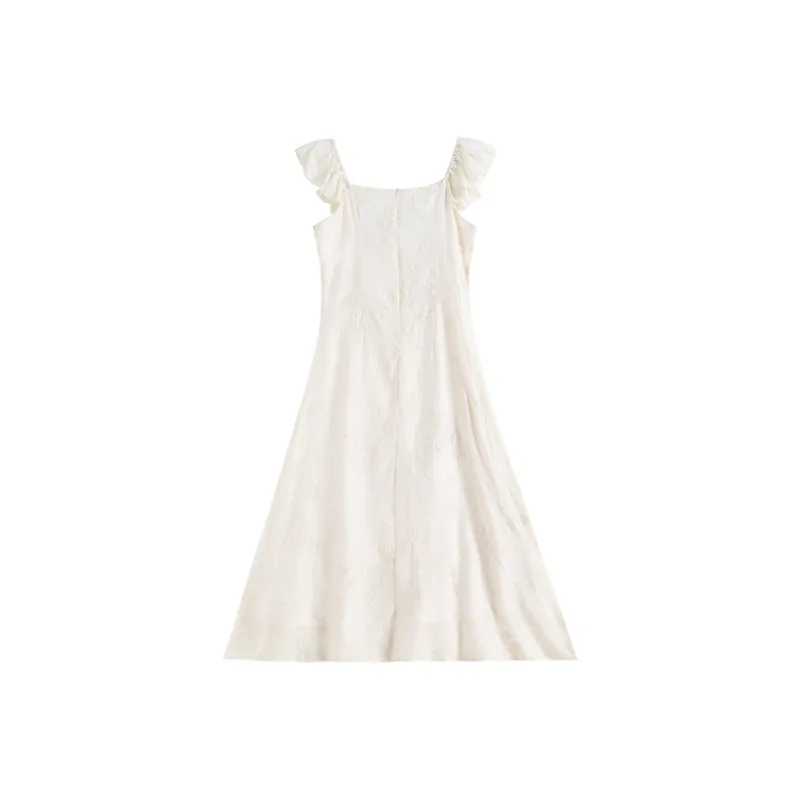 Icicofficial Sleeveless Dress Women's Apricot Dress-1