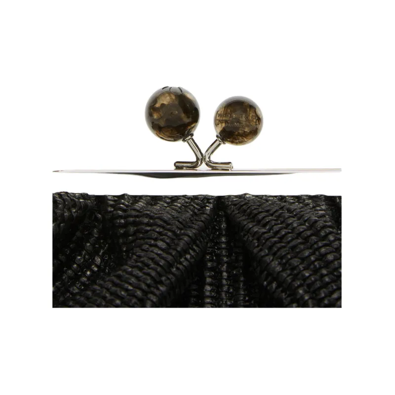 WEEKEND MaxMara Cotton Clutch Small Size Women's Black-5