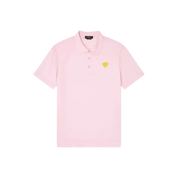 VERSACE Polo Shirts Men Pink-0