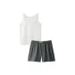 [Slim Shoulder]Warm White+[Boxer Shorts]Black Sand