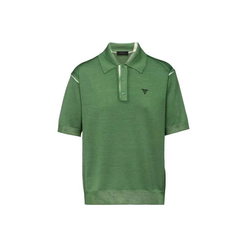 PRADA Polo Shirts Men Green-0
