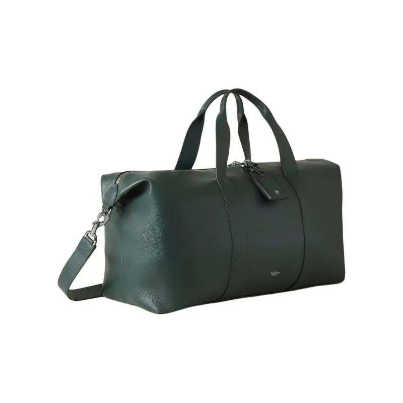 Mulberry Classic Small Grain Leather Travel Bag Men's Classic Green-1