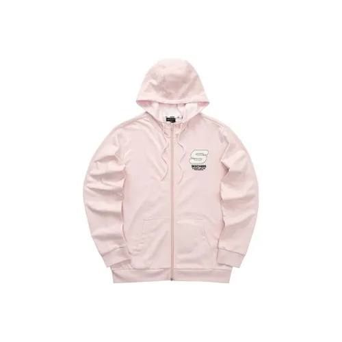Skechers Colorful Sweatshirts Unisex Gray Pink