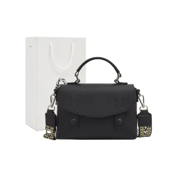 Old Man's Head Top Grain Cow Leather Handbag Regular Women's Multicolor