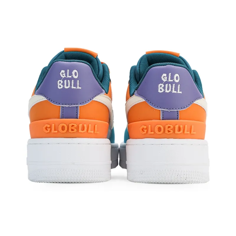 GLO BULL Abrasion Resistant Breathable Height Increasing Low Top Skateboard Shoes Unisex Orange Blue-4