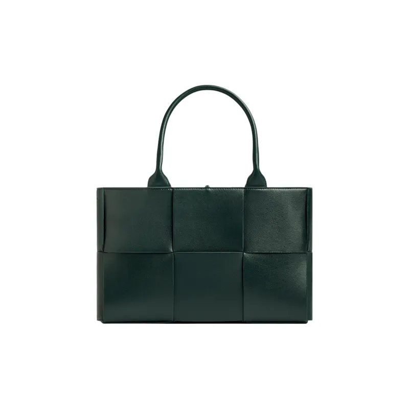 Bottega Veneta Arco Lambskin Tote Bag, Shopping Bag, Handbag Small Size Women's Green-3