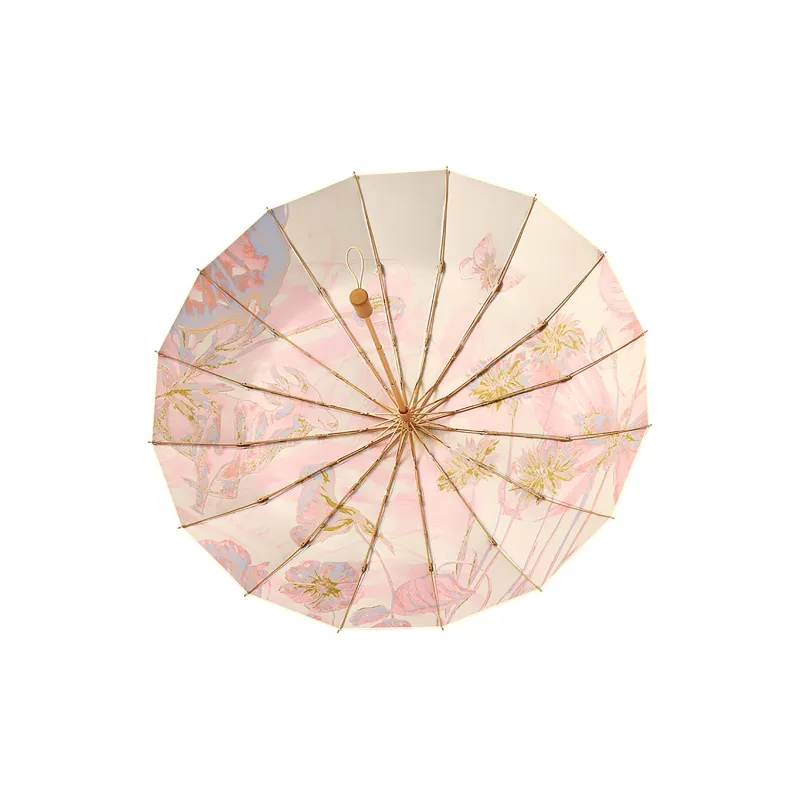 Ten Thousand Months 16 Rib Colorful Rubber Umbrella-4