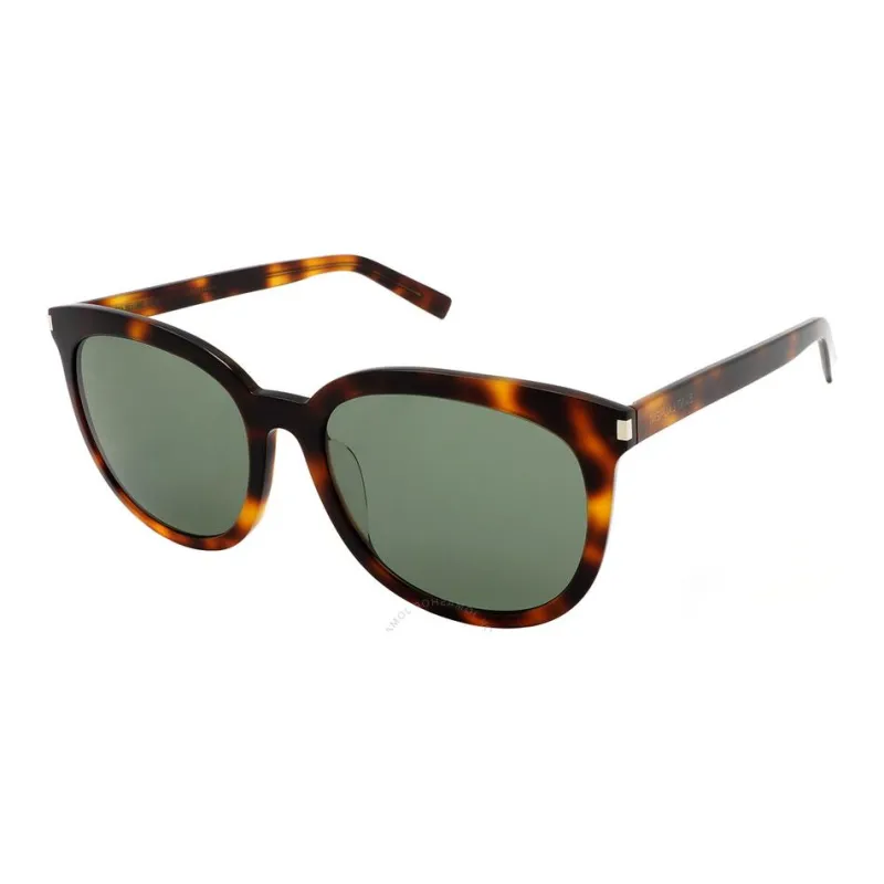 SAINT LAURENT Plastic Irregular Shape Sunglasses Women's Tortoiseshell-0