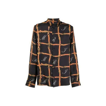 AMIRI Belt Grid Button Down Shirt