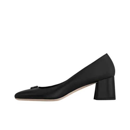 LOUIS VUITTON Swing Chunky Heel High Heels 4.5cm Women's Black