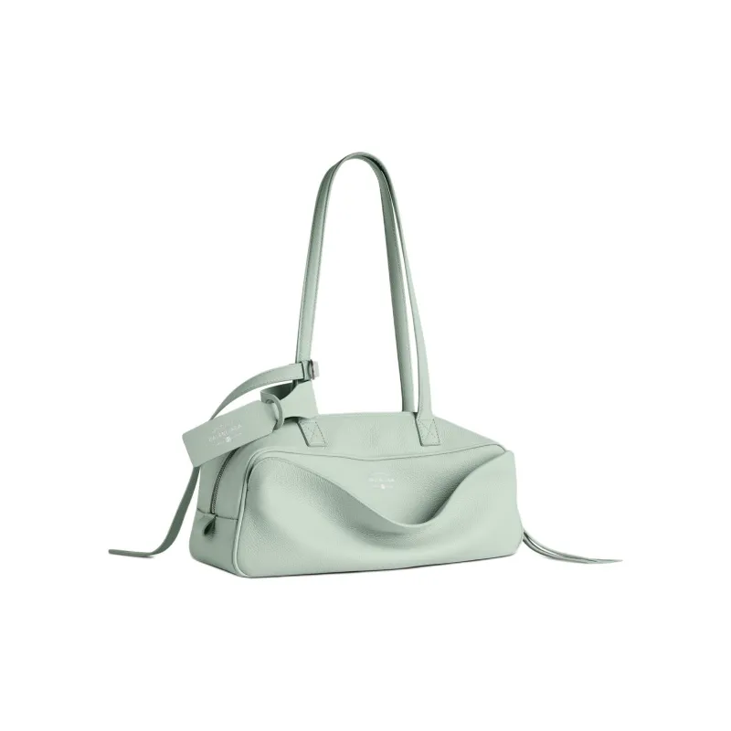 Balenciaga Cow Leather Bowling Bag, Handbag, Shoulder Bag Small Size Women's Mineral Green-1