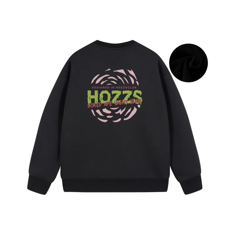 HOZZS x WULIAOYUAN LIANMINGKUAN Crew Neck Pullover Fleece Lined Hoodies & Sweatshirts Unisex-22