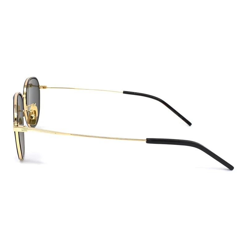 SAINT LAURENT Irregular Shape Sunglasses Women's Gold-2