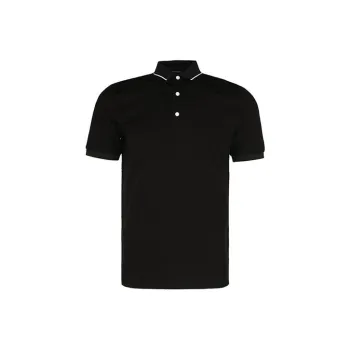 EMPORIO ARMANI Mercerised Jersey Polo Shirt With All over Jacquard Eagle