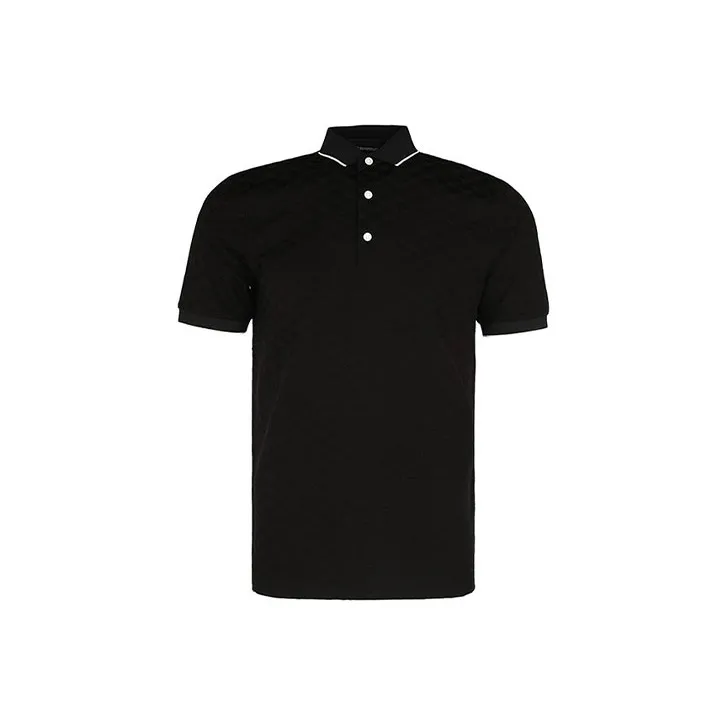EMPORIO ARMANI Logo Embroidered Short Sleeved Polo Shirt-0