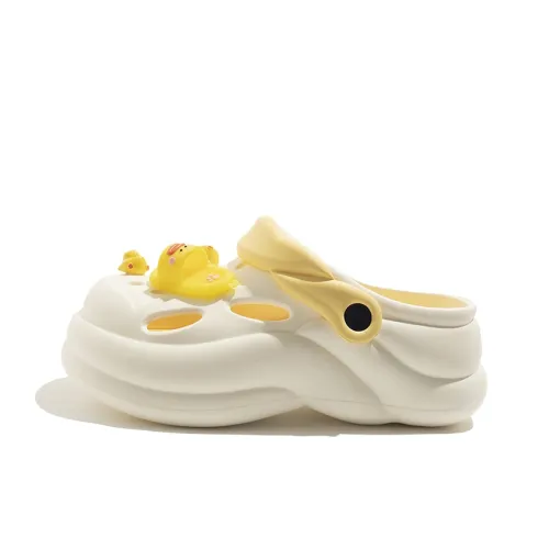 MEAKKEA Clogs Women's Beige Yellow