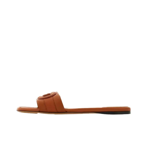 FERRAGAMO GANCINI Quiet Slide Slippers Women's Dark Brown
