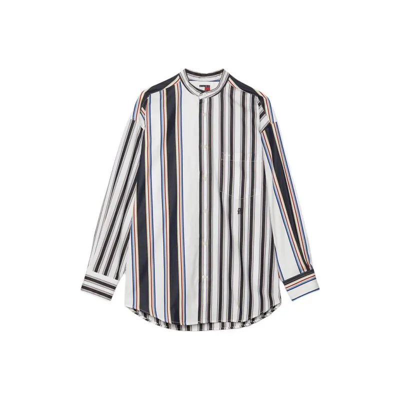 Clot X Tommy Hilfiger CLOT Co branded Model Shirts Unisex Navy Blue With White 0K4-0